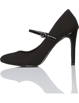 black mary jane court shoes