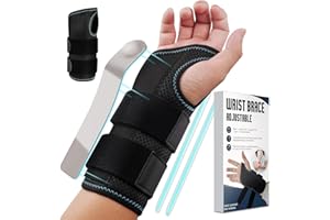 JBonest Handgelenkbandage für Karpaltunnelsyndrom, Handbandage, Nachtstütze bei Arthritis, Sehnenscheidenentzündung, Verstauchung, Tippschmerzen, für Damen und Herren (Linke Hand, Schwarz, L)