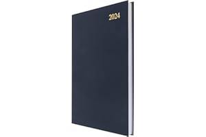 Collins Debden Collins Essential A4 Diary 2024 Daily Planner - 2024 Page A Day Diary, Journal & 2024 Planner - Business, Office, Academic and Personal Use - A4 Size (Blue)