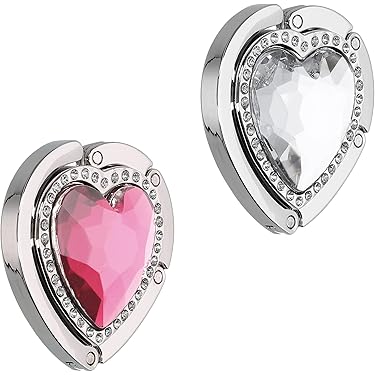 Gancio A Cuore Per Borsa Da Tavolo - 2 Pezzi Pieghevoli | Per Ristoranti E Uffici