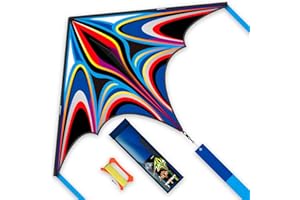SGftre Blue Delta Kites for Adults & Kids -Kite Set with 328ft String & Handle - Easy to Fly Beginner/Beach/Park Kite - Family Outdoor Activities & Travel Flying Toys (Blue)