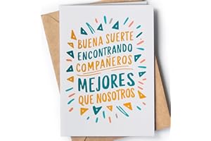 GREETING CARDS FOR EVERYONE Tarjeta Despedida Compañero de Trabajo - Regalo de Despedida Trabajo - Postal para Compañera de Trabajo, Jefe, Empleado que se va... - Regalo Gracioso para Compañeros de Trabajo EU 9
