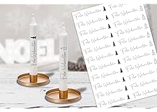 Frohe Weihnachten Kerzen Tattoofolie zum Advent für Kerzen Wasserschiebefolie A4 Bogen (Frohe Weihnachten)