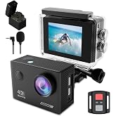 Action Cam 4K Underwater Camera 131 ft EIS 20MP Waterproof Action Cameras 170  Wide Angle Helmet Camera WiFi Sports Camera with 2.4G Remote Control and 25 Accessories Kit