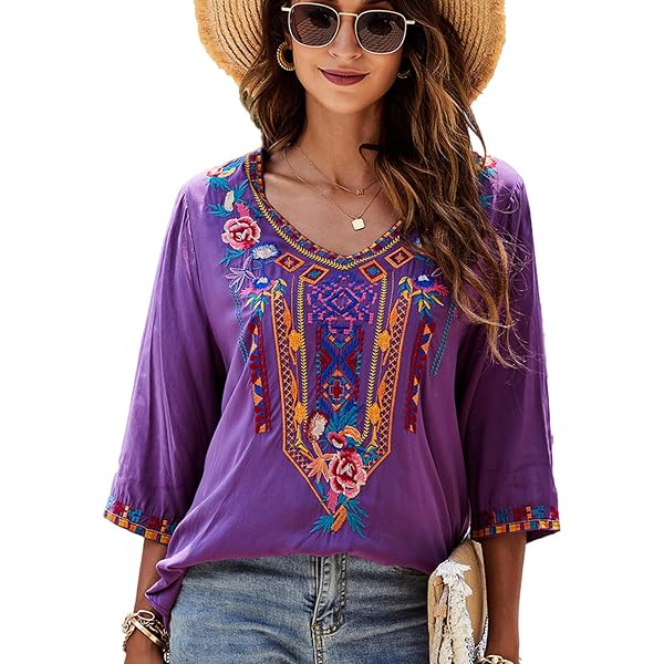 Haut Boho Brodé Vert - Taille XS - Comme Neuf, Porté 2 Fois Seulement