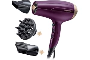 Remington Ion hårtork [lätt och mer volym] Din stil (2300 W, set inklusive stylingmunstycke, diffusor, hårfästeförstärkare för mer volym, 3 värme och 2 separata fläktnivåer, kylnivå) D5219