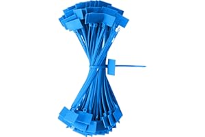 QIMEI-SHOP Bridas Plastico Azul 150mm x 3 mm Bridas para Cables Etiquetas Amarre Cable Sujetacables Eléctricos para Gestión de Cablesde Jardinería 100 Piezas