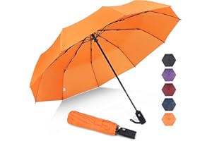 ZOMAKE Parapluie Pliant Resistant au Vent,Mini Noir Parapluies Compact Automatique pour Homme Femme,10 Côtes Petit Umbrella Paraplui de Poche Solide Anti Tempete