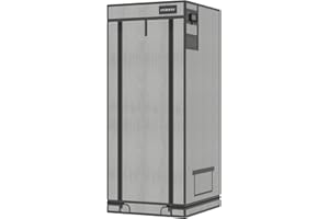 Aygrochy Grow Tent 60 x 60 x 160 cm, Indoor Grow Tent, Reflective Mylar Grow Tent, Hydroponics, Removable Base Tray, for Plants Growing Room