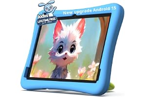 Plimpton 2026 Upgrade Kids Tablet Android 15 10-Inch, Google Kids Space with ikids, 8-core, 4+64GB, Parental Controls, Toddler Tablet with EVA Shockproof Case, Kids20 (Blue)