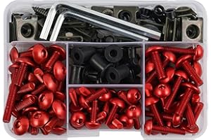 BPILOT Viti per carrozzeria 195PCS Corpo Carena Bullone Vite per Ducati Monster 400 600 620 696 750 796 S2R per Multistrada 1000 1100 1200 749 999 848 1098 1198 (Color : Red)