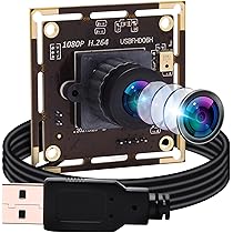 Fotocamera USB 5MP Con Obiettivo 140&deg; - Modulo OV2710, Per LightBurn, Sicurezza, Industriali