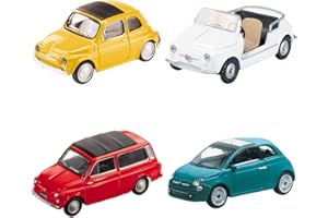 Mondo Motors - Buon Compleanno Fiat 500 - Macchinine Giocattolo Regalo per Bambini - Età 3,4,5,6 Anni - Scala 1:43 - Repliche Fiat 500 - 53211, Colori assortiti, 1 pezzo