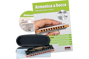 CASCHA HH 1610 IT Professional Blues Harmonica Set with Italian Instructional Book Plus MP3-CD