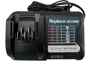CYDZ-T&L BATTERY DC10WD Makita Cargador para DC10SB DC10WC, Compatible con Batería Makita BL1021B BL1041B BL1015 BL1016, para Batería de Litio Makita CXT 10,8V - 12V