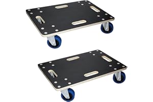 ECD Germany 2X Carrelli da Trasporto Mobili Elettrodomestici 40 x 60 cm Portata Carico Max. 800 kg Piattaforma Girevole Pedana con Ruote in Gomma Base Mobile Sposta Carichi Pesanti Trasloco Oggetti