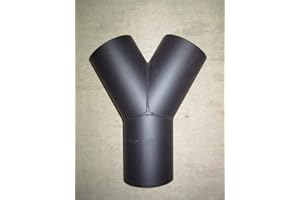 IMAR SRL RACCORDO A Y NERO SP 1,2 mm PER DOPPIA CANALIZZAZIONE ARIA STUFA E CAMINI (80 mm)