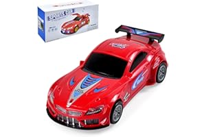 EMMEXX THISMY Transform Car Toy with Light and Sound, 1:36 Car Toy for 3+ Years Old Boy and Girl Gift, Red, YJ388-27