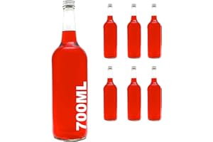 slkfactory 6 x 700 ml Bottiglie di Vetro vuote con Chiusura