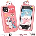 Faburo Kids Smart Phone for Girls, Christmas & Birthday Gift for 3-8 Years Old, 2.8 Inch Touchscreen Learning Toy with Dual Camera, 16GB Card & Holographic Projection