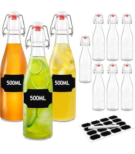 BORMIOLI Verre Bouteilles Avec Bouchon 'giara' 6 Pièces – Volume