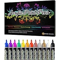 Desire Deluxe | Acrylfarbenstifte | ungiftig auf Wasserbasis, wasserfest, für Stein, Keramik, Glas, Holz, Porzellan…