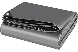 ‎LANEETAL Laneetal Abdeckplane Wasserdicht LKW Plane mit Ösen 3x5m 280g/m² Tarp Abdeckplane Gewebeplane Schutzplane Zeltplane für Gartenmöbel Holz Trampolin, Camping,Reißfest Beidseitig Beschichtet,Grau