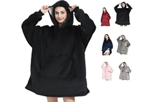 DAWANYI Oversized Blanket Hoodie Women's Wearable Giant Throw Blanket Sweatshirt Robe Large Pockets,Sherpa Fleece Super Soft Comfortable Warm,Suit for Women Girls Adults Men Boys Children