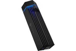 ICY BOX M.2 NVMe 60713 - Alloggiamento con ventola RGB USB 3.1 Gen2 (10 Gbps), per SSD M.2, in alluminio, colore: Nero