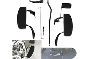 HCmotorku Forward Controls Kit Floorboard Pegs Levers Linkage Set Fit for Harley Dyna Street Bob FXDB Super Glide Custom FXDC Wide Glide FXDWG Low Rider FXDL Fat Bob FXDF 2006-2017
