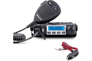 Midland - Radio CB M-MINI USB Senza Licenza, Multi Banda EU, 40 Canali AM/FM, Ricetrasmittenti Professionali Display LCD con S-Meter, 2 Modalità Squelch, Ricarica Rapida Presa USB Altoparlante Esterno