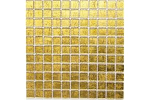 MOSANI Mosaïque en verre doré MOS120-0742 - Structure - Pour cuisine, douche