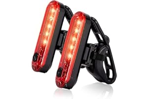 Wastou USB Rechargeable LED Bike Tail Light 2 Pack, Bright Bicycle Rear Cycling Safety Flashlight