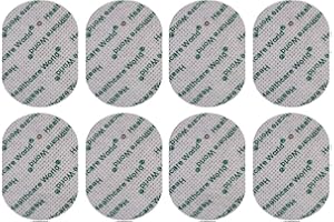 HEALTHCARE WORLD Tens-Elektrodenpads Ovale selbstklebende Elektroden (8 Stück) 2,2-mm-Bolzenverbindung Kompatibel mit Omron E2-, E4-Tens-Geräten