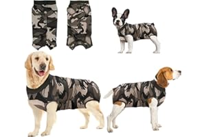 OUUONNO Traje de recuperación para Perros, Traje de recuperación quirúrgica para Perros para Mujeres y Hombres,alternativas de Collares electrónicos de Cono, Chaleco antilamiendo para Mascotas Post cirugía