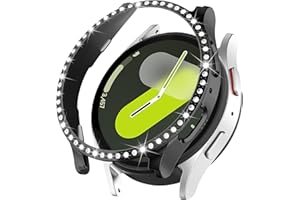YUIYUKA Glitzer Diamant Hülle für Samsung Galaxy Watch 7 Schutzhülle 40mm/44mm Damen,Hart PC Cover Leicht Kantenschutz Smartwatch Ersatzgehäuse Case für Galaxy Watch 7 Schutz[Kein Bildschirm][HD][Sensitive]