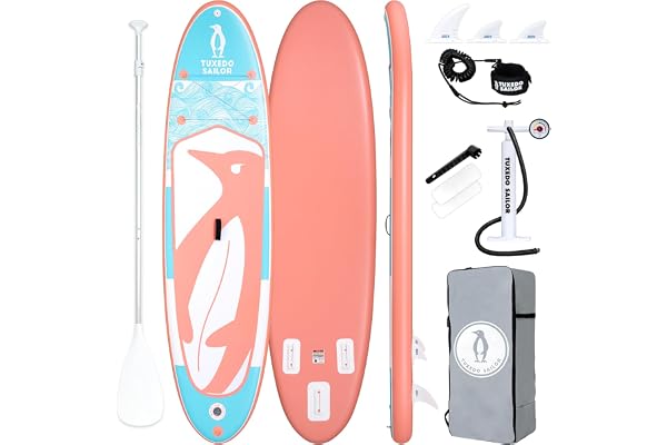 Tuxedo Sailor Paddle Gonflable Adulte, Planche de Stand Up Paddle Gonflable, Sup Paddle Board Gonflable avec Accessoires Complets, Planche de Surf Paddle