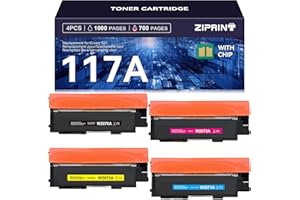 ZIPRINT 117A Toner Set Kompatibel für Toner HP Color Laser MFP 178nwg hp MFP 179fwg 179fnw 150nw 178nw 150a W2070A W2071A W2072A W2073A Toner Drucker(4-Pack)