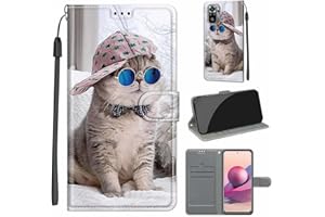 TOMYOU Cover Custodia per Xiaomi Redmi Note 10 4G / Note 10S Custodia in Pelle PU Premium,[Slot per Schede] Anti-Slip Flip Pieghevole Case per Xiaomi Redmi Note 10 4G / Note 10S (6.43")