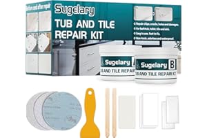 SUGEMUR Sugelary Kit de réparation de receveur de douche, kit de réparation de baignoire étanche, anti-fuite, les fissures et les fissures en céramique, 200 g