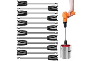 CRESBEL Epoxidharz Farbrührer: 12 Stück Mixer Aufsatz Bohrmaschine für Harz, Epoxidharz Mischpaddel für Farbbeschichtung und Harzmischung, Epoxymischer Bohrmaschine Wiederverwendbare Und Harzmixer Paddel