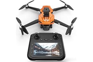 GOVOGORC F180 GPS Drone with Camera 4K, 4.5"LCD Screen for Beginners, 90° Electric Adjustable Lens, Professional Drone with Follow Me, Auto Return Home, Under 249g, Tap Fly, GPS Drones for Beginners and Adults