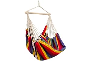 AMANKA XXL p?ótno wisz?ce 185x130cm hamak do siedzenia t?czowego