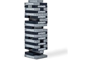 Wild Sports NFL Pro Football Tabletop Stackers Block Game for NFL Football Fan, Dorm Game, Rec Room, Tailgate