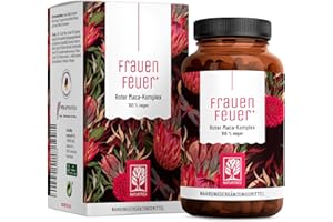 ‎NATURTREU Maca Extrakt Rot 10:1 hochdosiert - Maca Komplex mit Salbei, Tribulus, Bockshornklee, Vitamin B6 & Zink für Frauen - 120 Kapseln, vegan