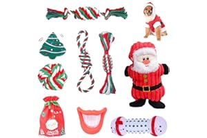 Atoke Christmas Dog Rope Toys,8 Pack Durable Pets Training Chew Ropes,Dog Christmas Stocking Gifts Puppy Interactive Toys for Small Medium Large Dogs
