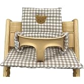 Stokke High Chair Cushion, Non-Slip Baby Highchair Cover, Organic Cotton Baby Seat Cushion, Replacement Cover, Soft and Comfo