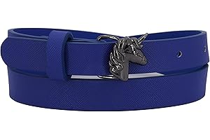 EANAGO Ceinture enfant 'Licorne' pour fille (maternelle & primaire, tour de hanches 47-62 ou 57-62 cm), avec boucle de licorne