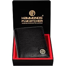 HAMMONDS FLYCATCHER Men's Leather Bi-Fold Wallet - RFID Protected With 6 Card Slots & Coin Pocket (Black) - View #12