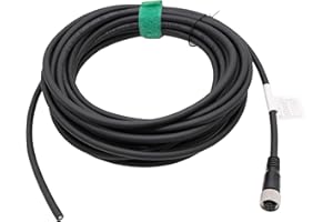 HangTon M12 A-Coded 5 pin Femmina Attuatore Sensore Cavo schermato a Filo Nudo per Controlli Industriali Automazione, Device Network DeviceNet, CANopen, IO Link, Profibus 2m